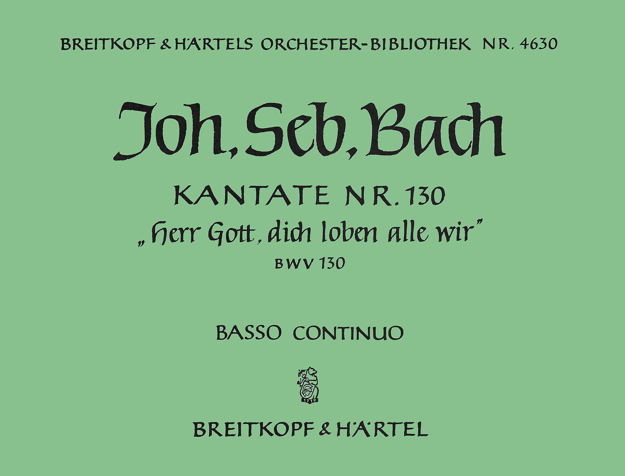 OB 4630-11 - Cantata BWV 130 “Lord God, before Thy Feet we fall” - Cover