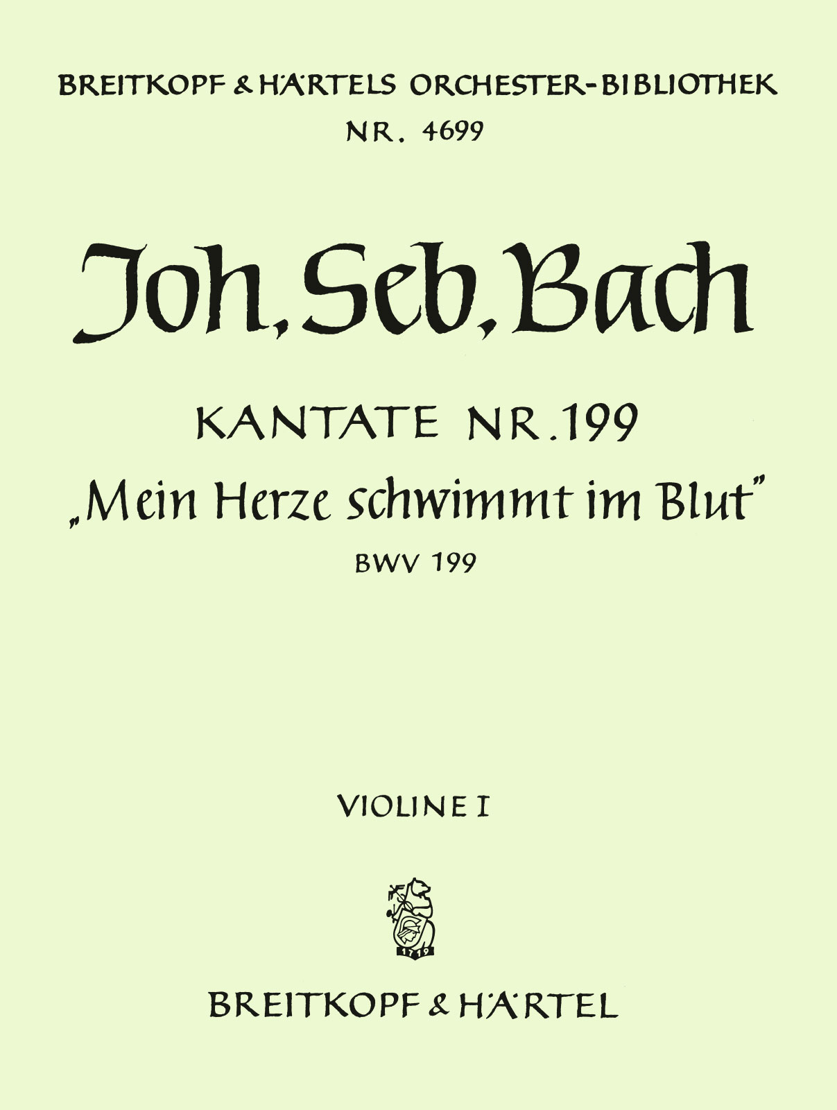 OB 4699-15 - Kantate BWV 199 „Mein Herze schwimmt im Blut“ - Cover