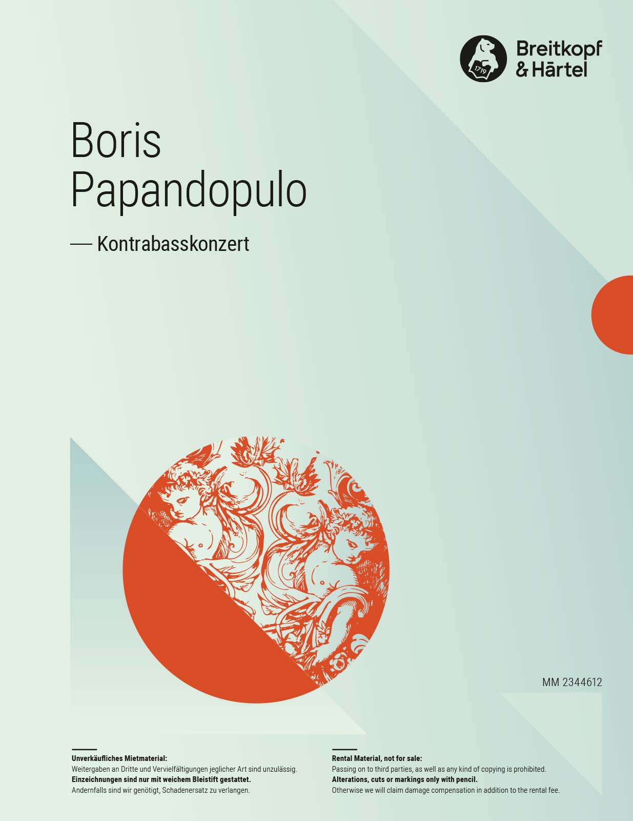 Boris Papandopulo - Kontrabasskonzert - Cover