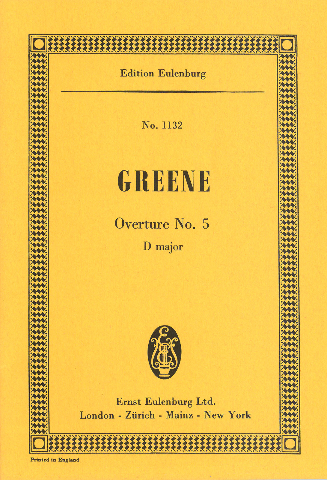 Maurice Greene - Ouvertüre Nr. 5 D-dur - Cover