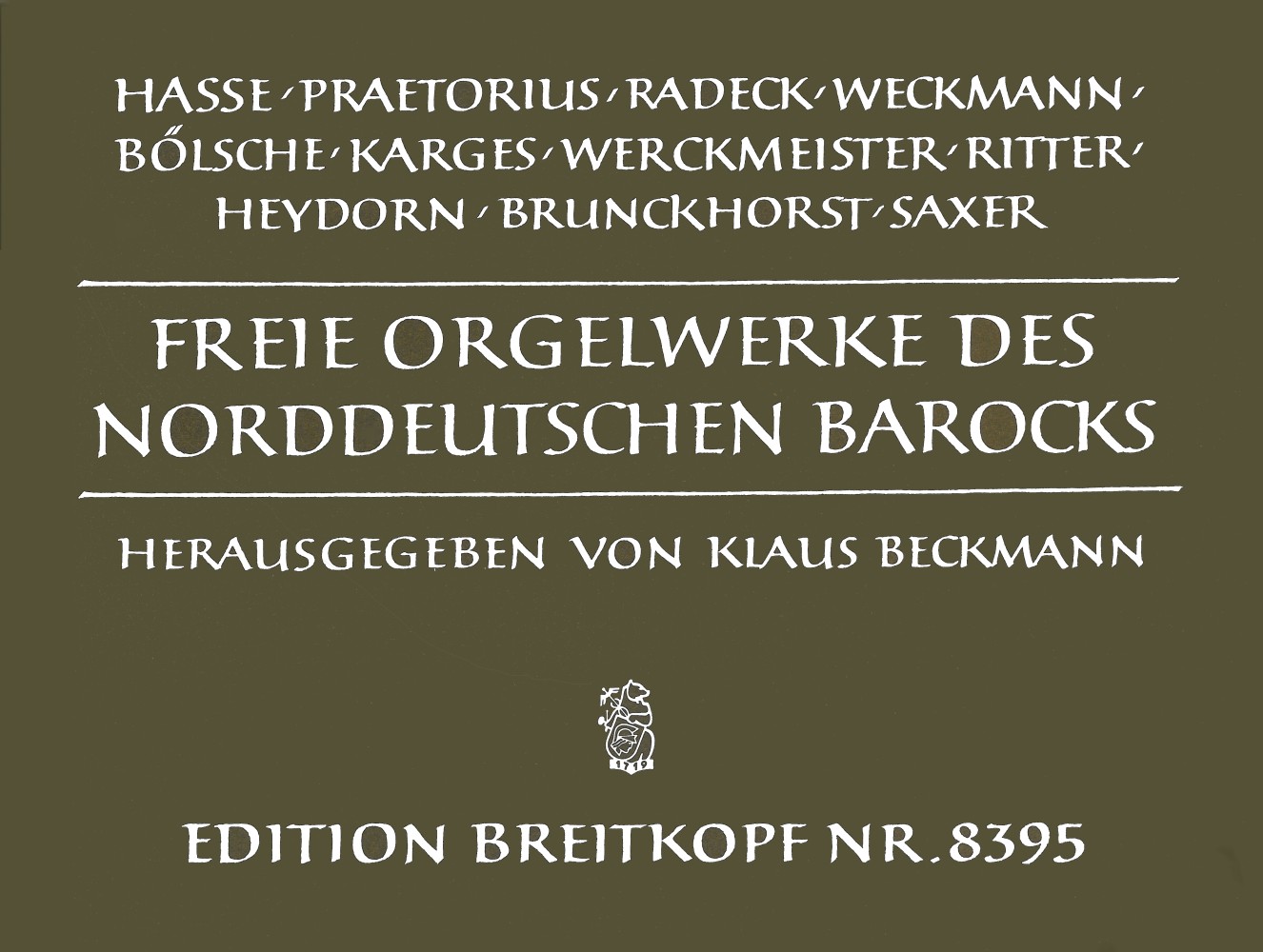 Freie Orgelwerke des norddeutschen Barocks - Cover