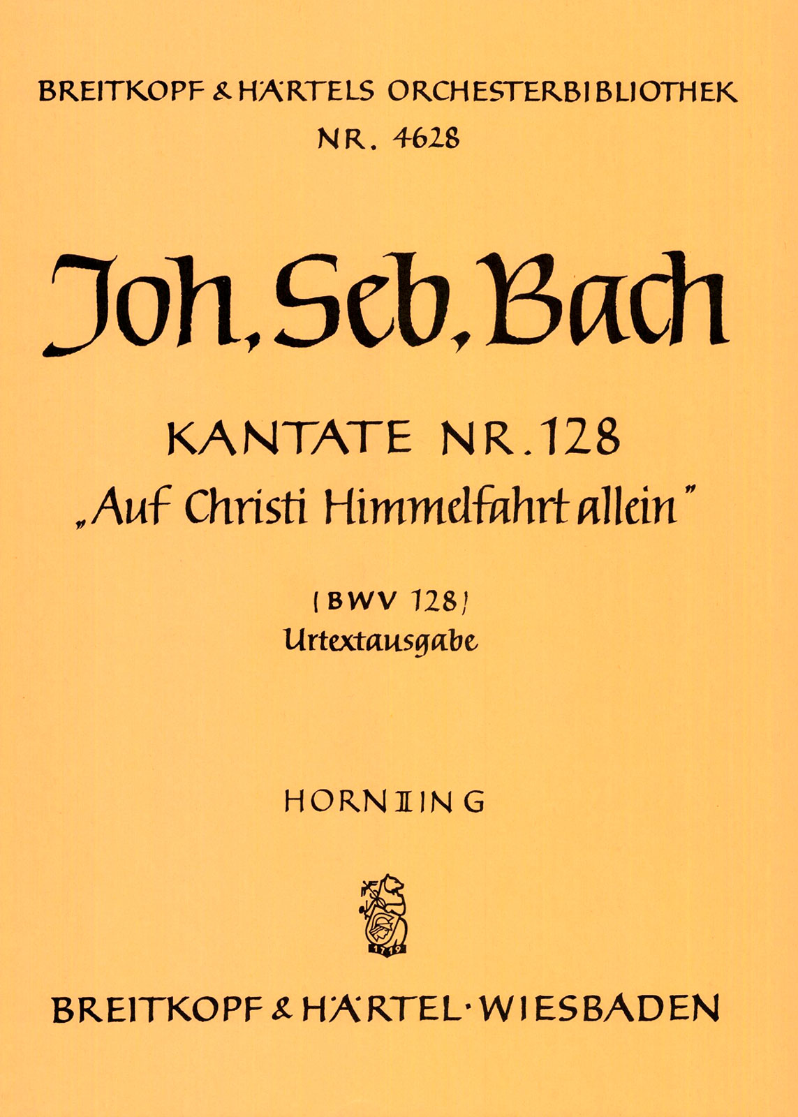 OB 4628-30 - Cantata BWV 128 “On Christ ascended to the skies” - Cover