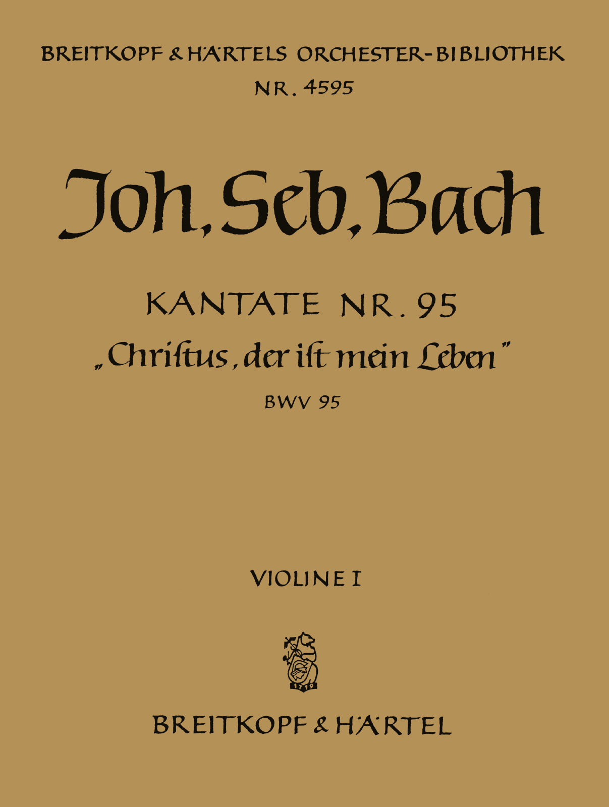 OB 4595-15 - Kantate BWV 95 „Christus, der ist mein Leben“ - Cover
