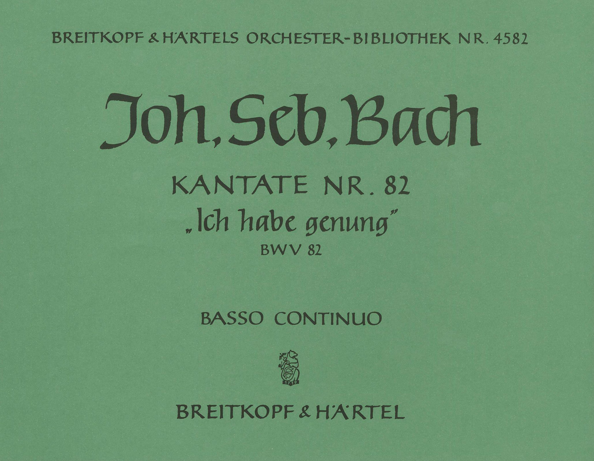 OB 4582-11 - Kantate BWV 82 „Ich habe genung“ - Cover