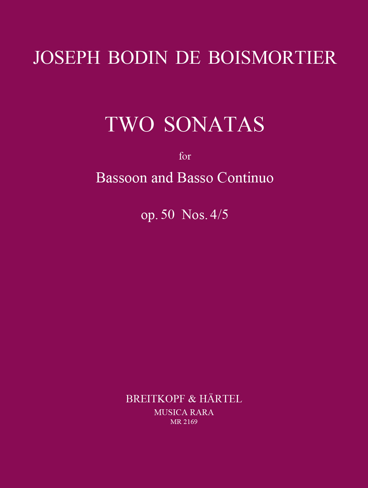 MR 2169D - 6 Sonaten op. 50 - Cover