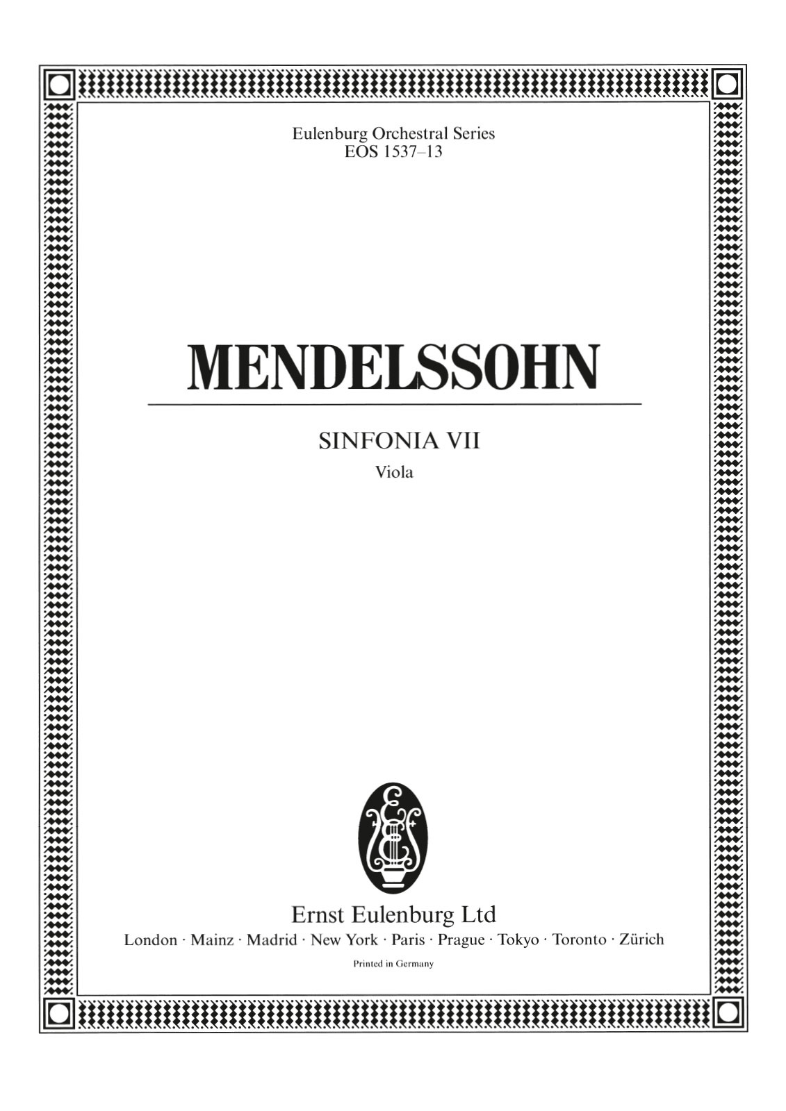 EOS 1537-19 - Sinfonia Nr. 7 d-moll MWV N 7 - Cover