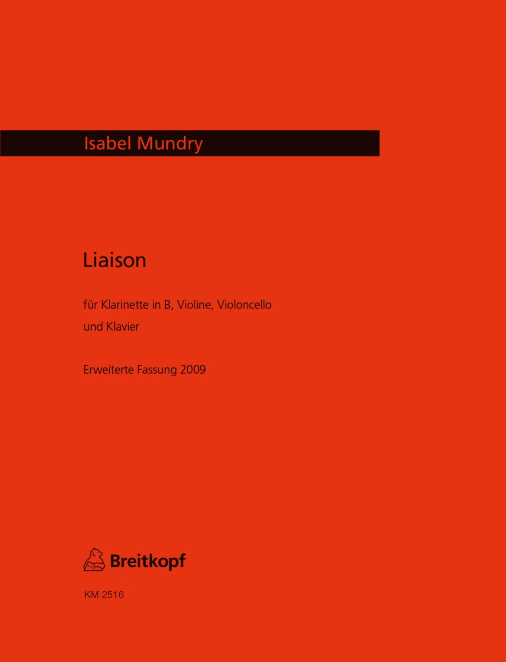 Isabel Mundry - Liaison - Cover