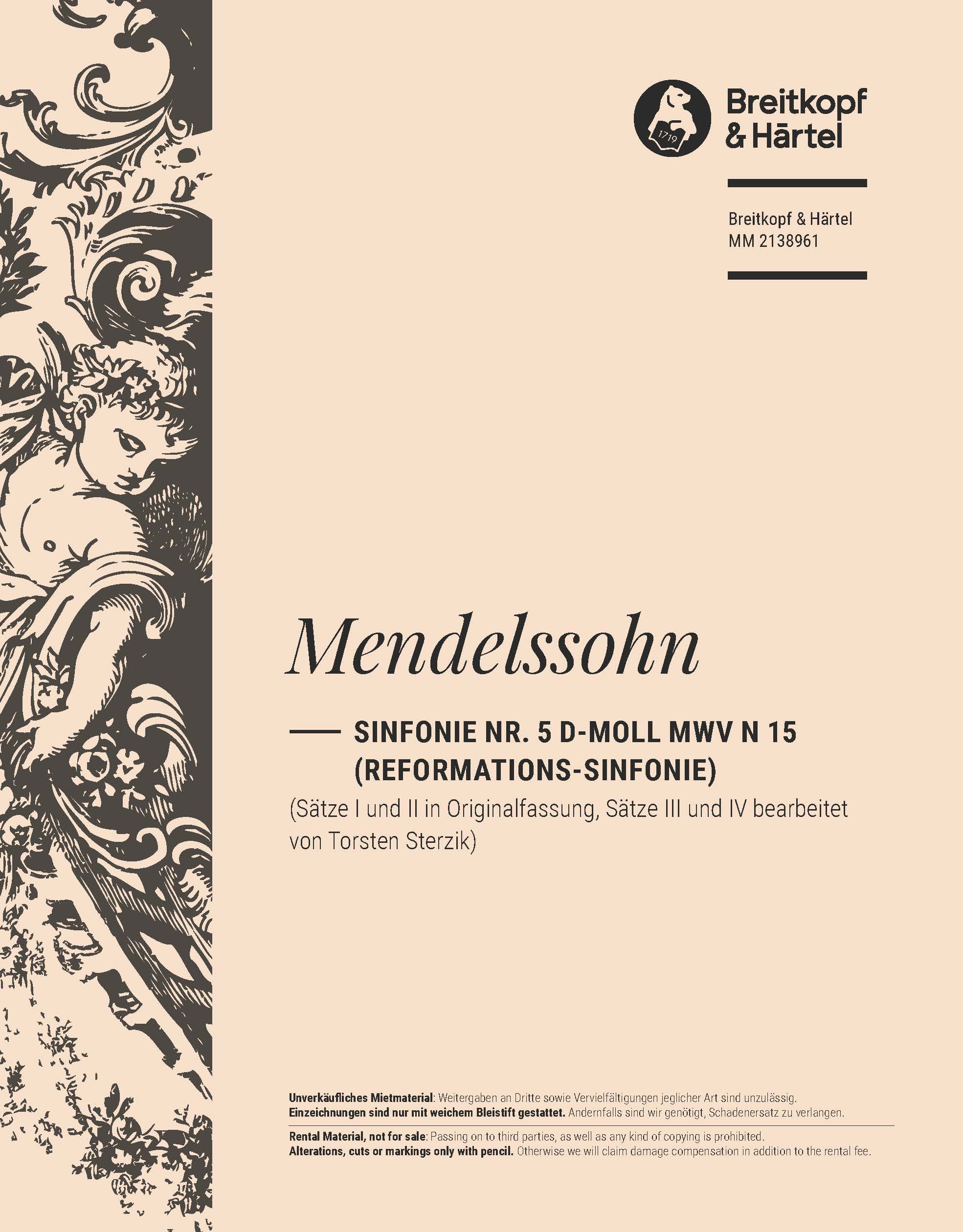 MM 2138961 - Sinfonie Nr. 5 d-moll MWV N 15 (Reformations-Sinfonie) - Cover