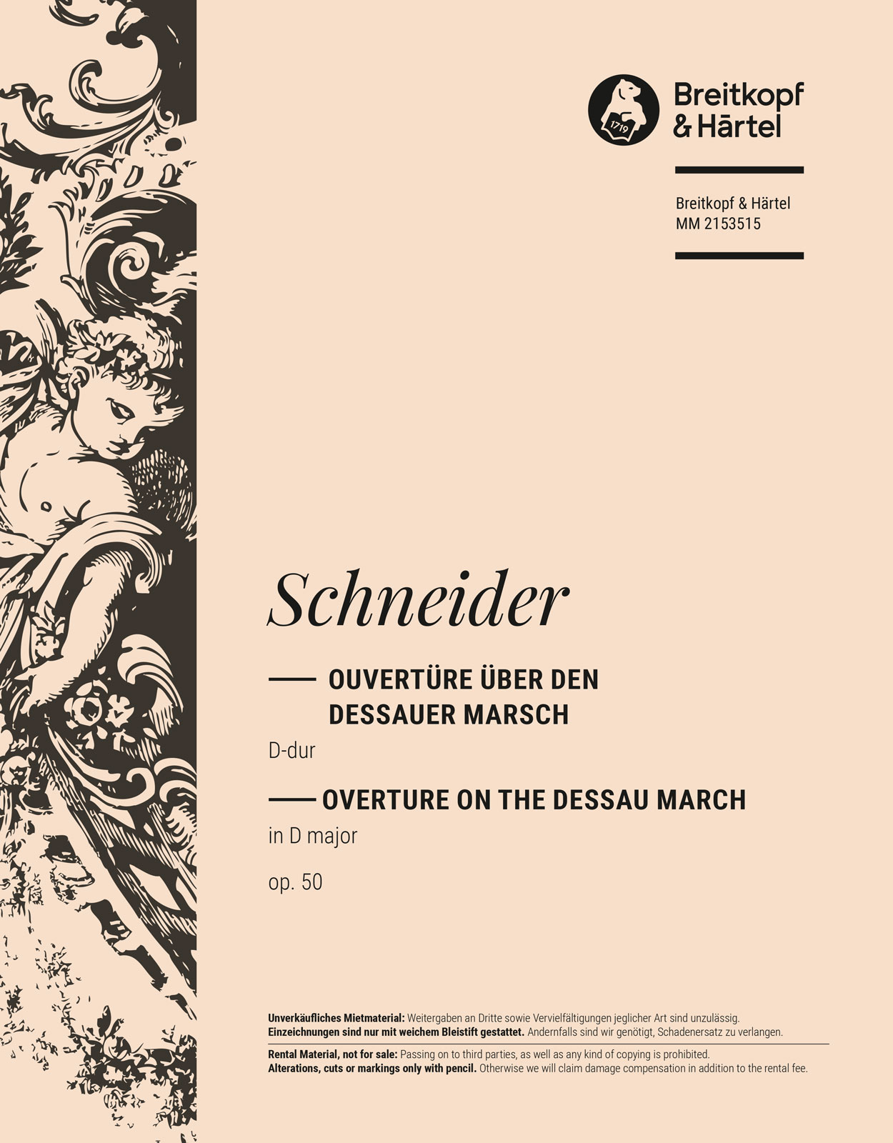 Friedrich Schneider - Ouvertüre über den Dessauer Marsch D-dur op. 50 - Cover