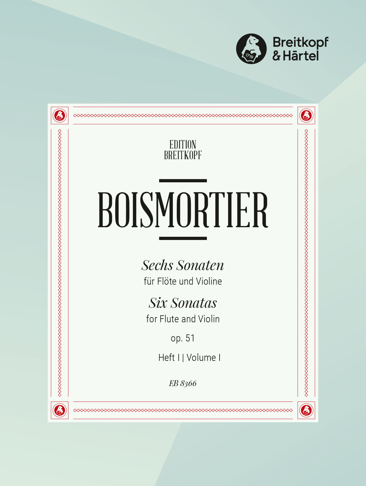 EB 8366D - 6 Sonaten op. 51 - Cover