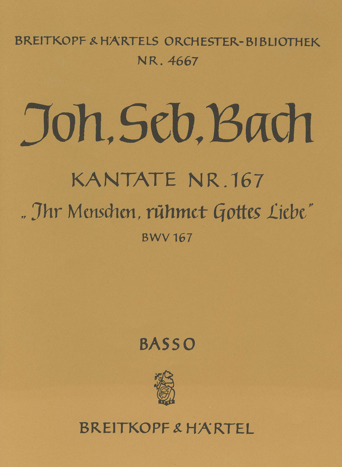 OB 4667-26 - Cantata BWV 167 “Ye mortals extol the love of the Father” - Cover