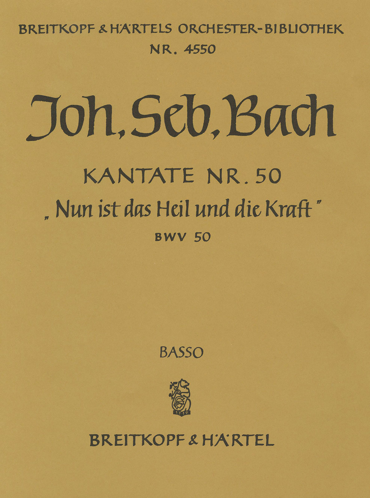 OB 4550-26 - Kantate BWV 50 „Nun ist das Heil und die Kraft“ - Cover