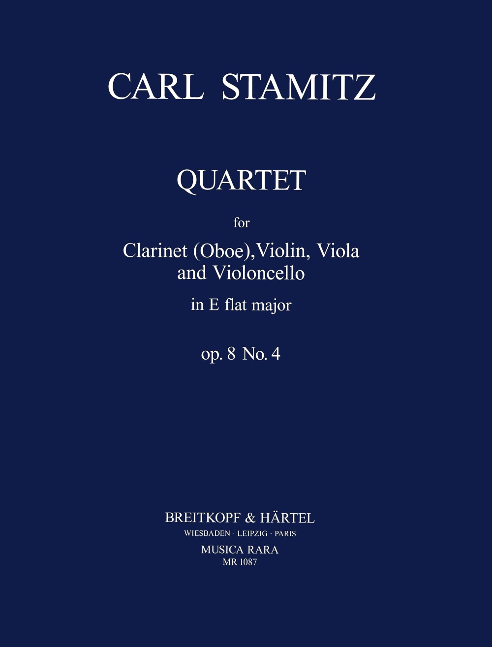 Carl Stamitz - Quartett Es-dur op. 8/4 - Cover