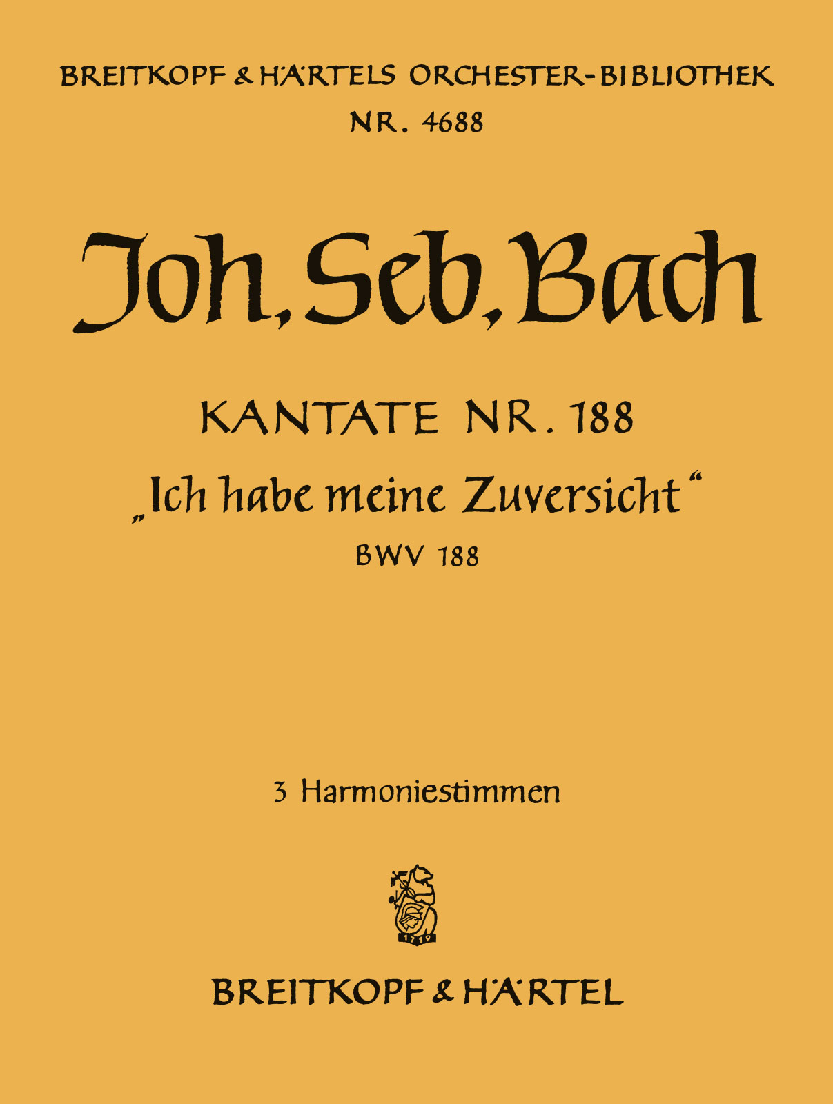 OB 4688-30 - Cantata BWV 188 “Ich habe meine Zuversicht” - Cover