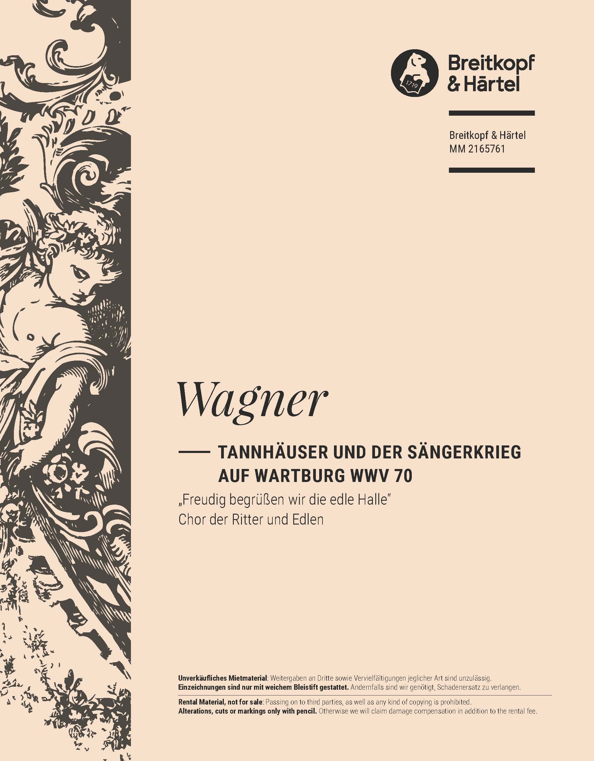 MM 2165761 - Tannhäuser und der Sängerkrieg auf Wartburg WWV 70 - Cover