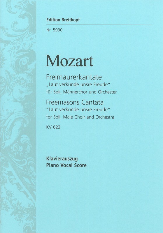 Wolfgang Amadeus Mozart - Freimaurerkantate KV 623 - Cover