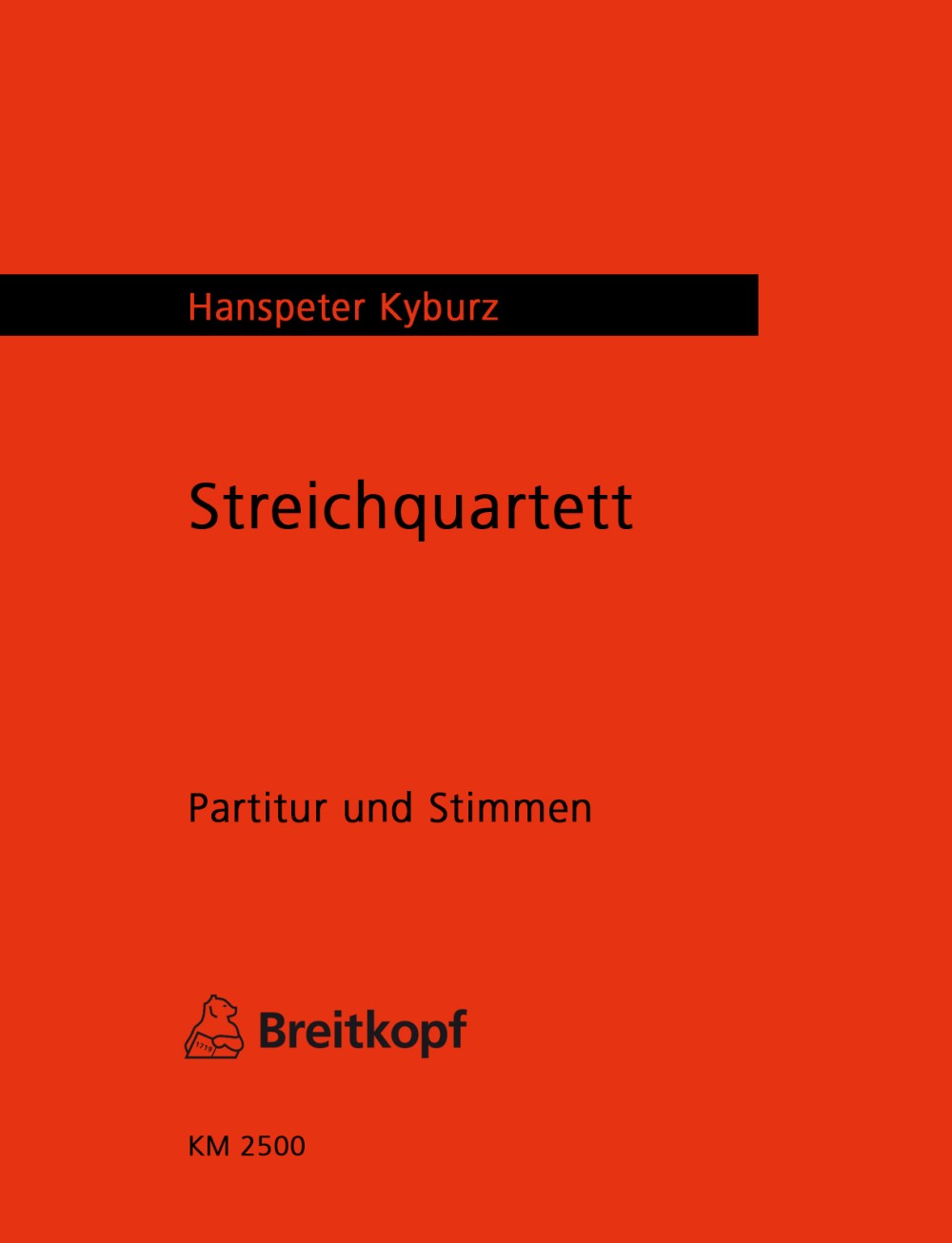 Hanspeter Kyburz - String Quartet - Cover