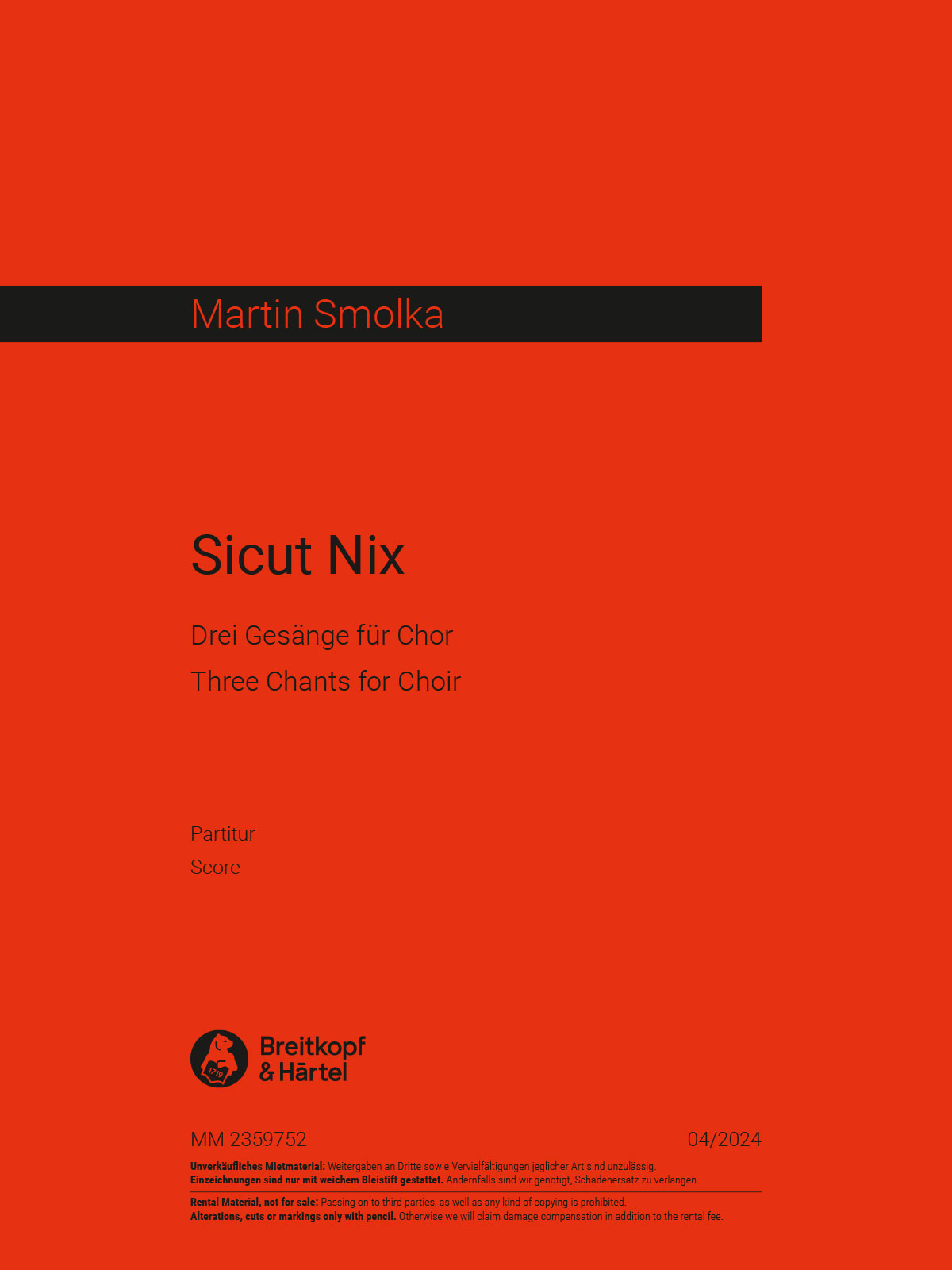 Martin Smolka - Sicut Nix - Cover
