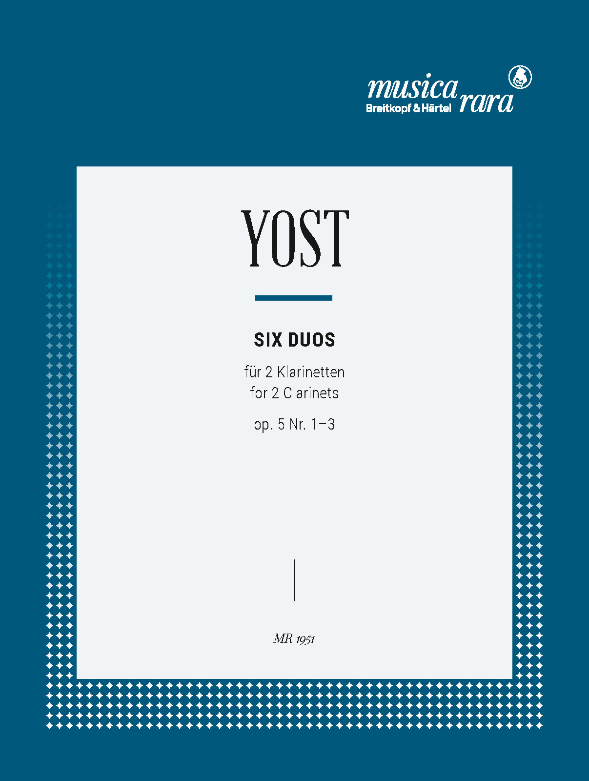 Michel Yost - 6 Duos op. 5 Nr. 1–3 - Cover