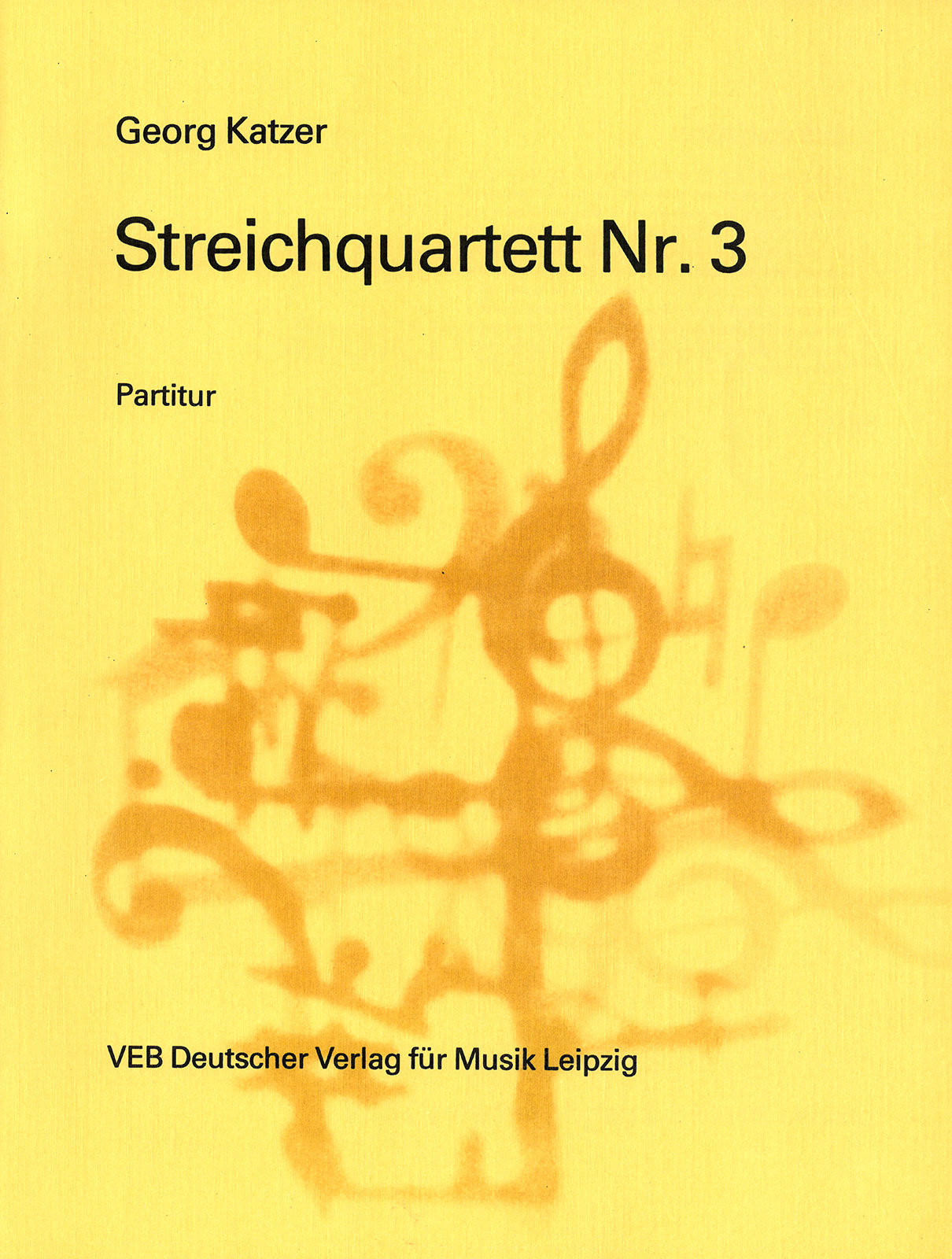 Georg Katzer - Streichquartett Nr. 3 - Cover