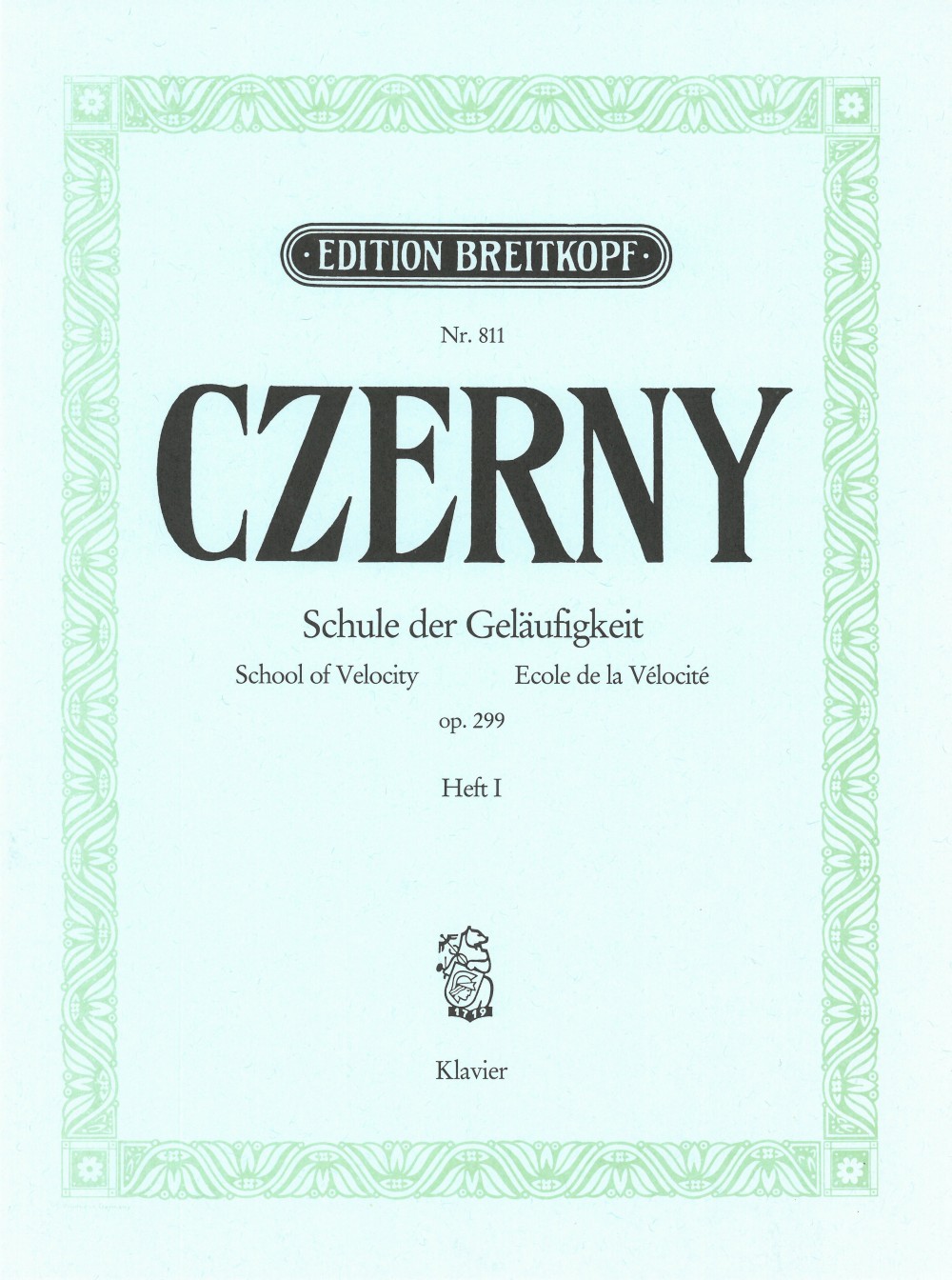 Carl Czerny - School of Velocity Op. 299 - Cover