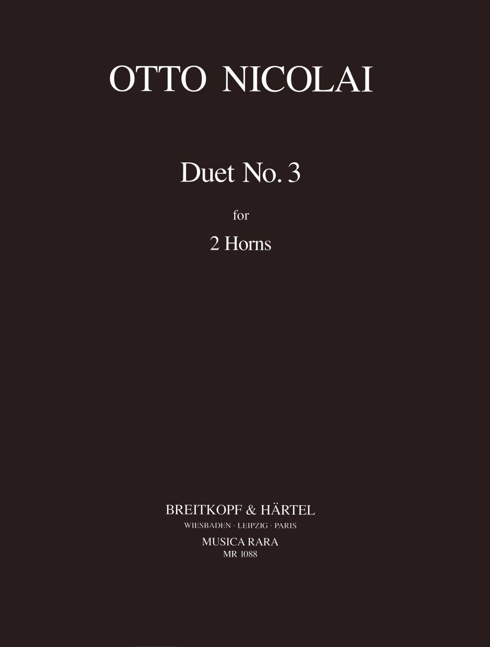 MR 1088 - Duets Nos. 1–3 - Cover