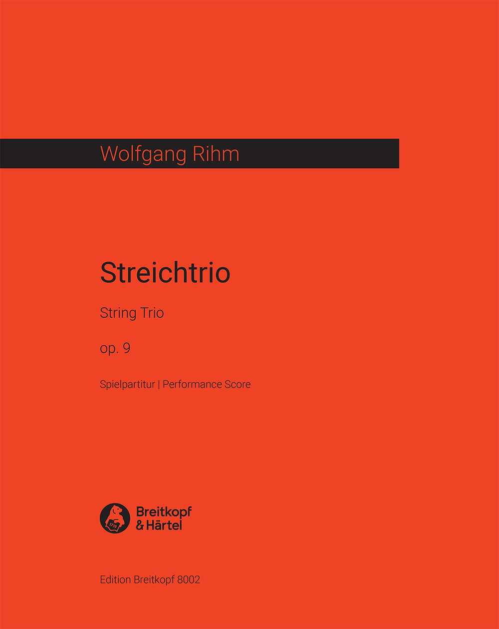 Wolfgang Rihm - String Trio Op. 9 - Cover