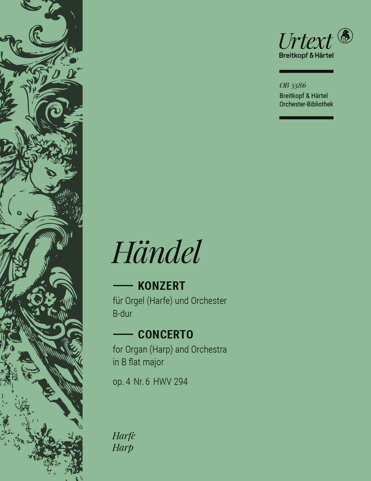 OB 5386-04 - Organ Concerto (No. 6) in B flat major Op. 4/6 HWV 294 - Cover
