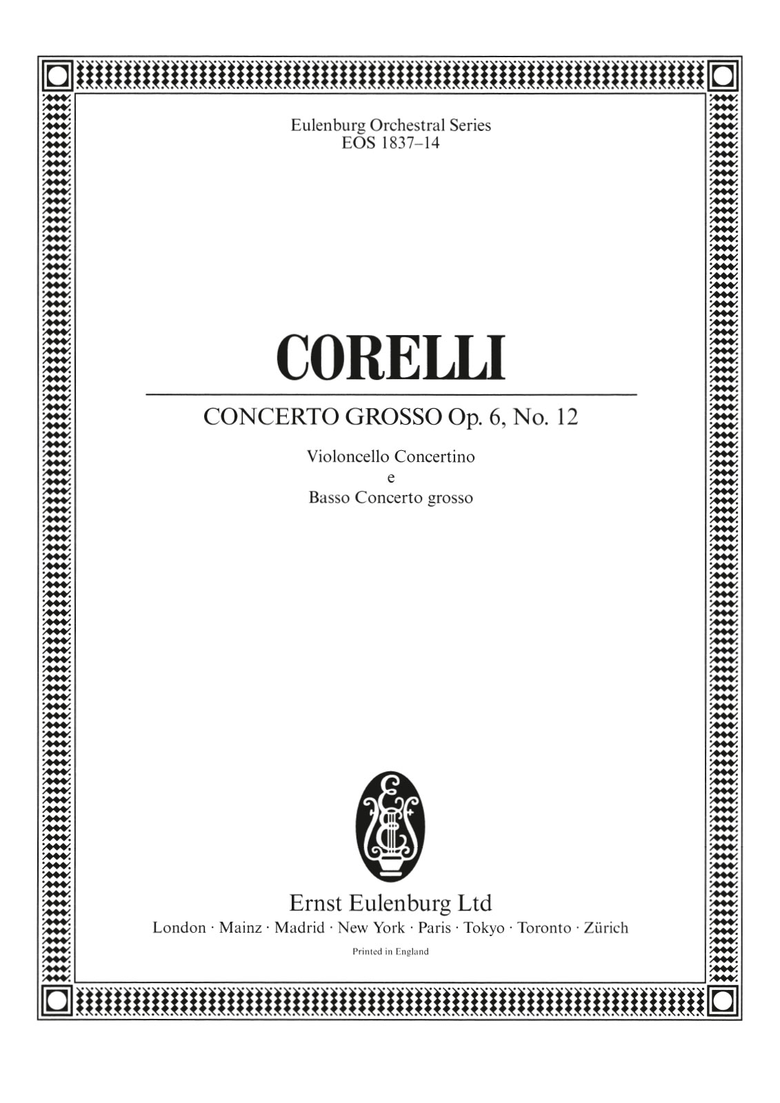 EOS 1837-26 - Concerto grosso op. 6 Nr. 12 F-dur - Cover