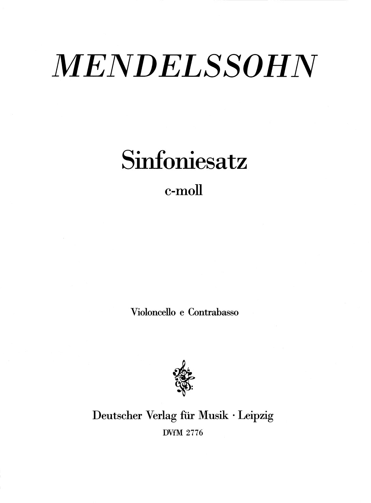 DV 2776-26 - Sinfoniesatz c-moll MWV N 14 - Cover
