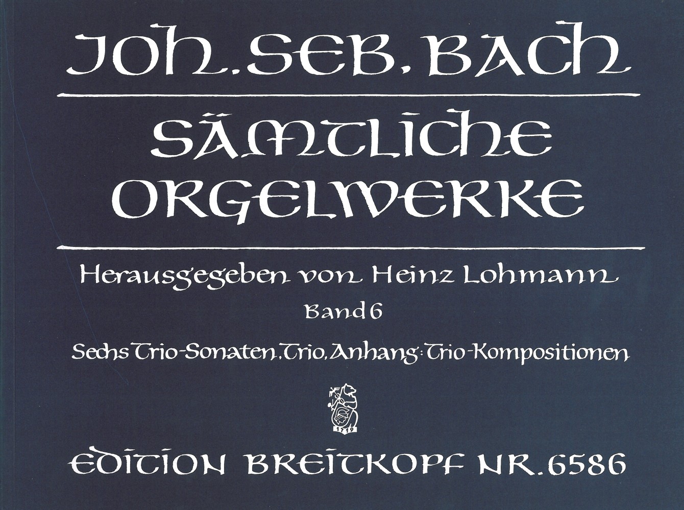 EB 6586 - Sämtliche Orgelwerke – Lohmann-Ausgabe - Cover