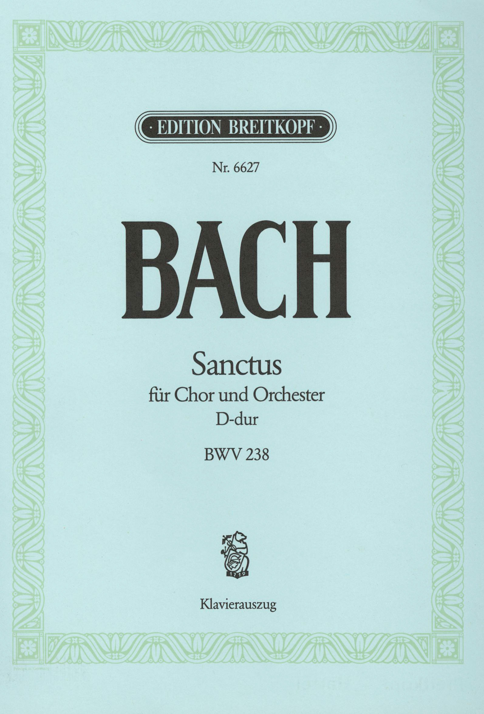 Johann Sebastian Bach - Sanctus in D major BWV 238 - Cover