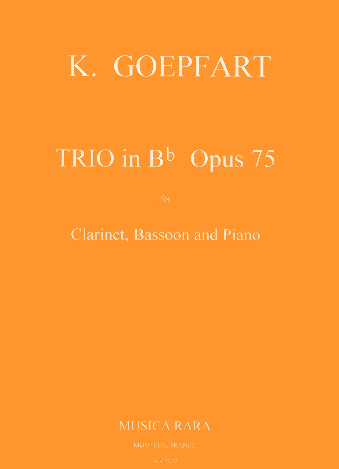 Karl Goepfart - Trio op. 75 in B (g-moll) - Cover