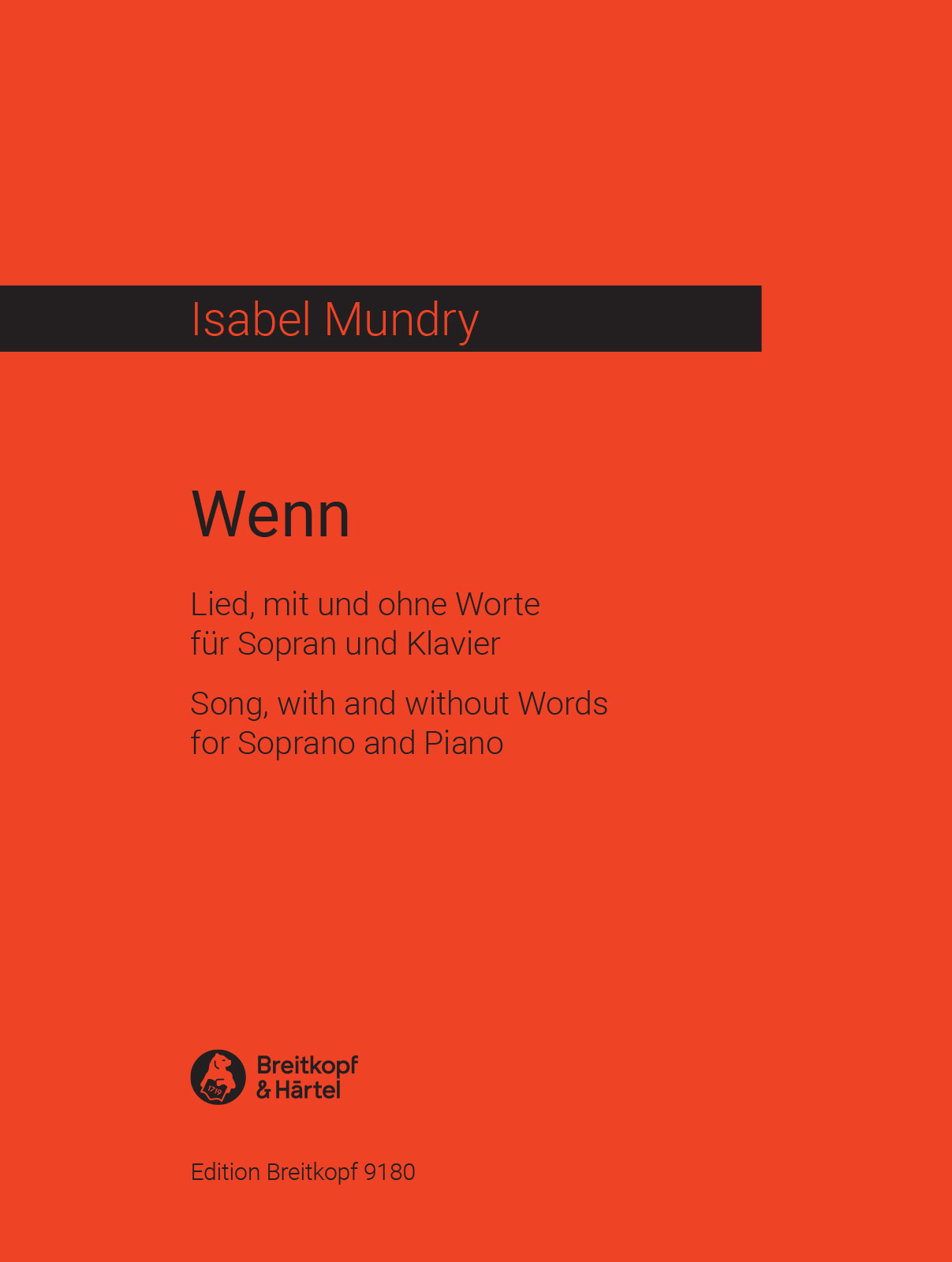 Isabel Mundry - Wenn - Cover