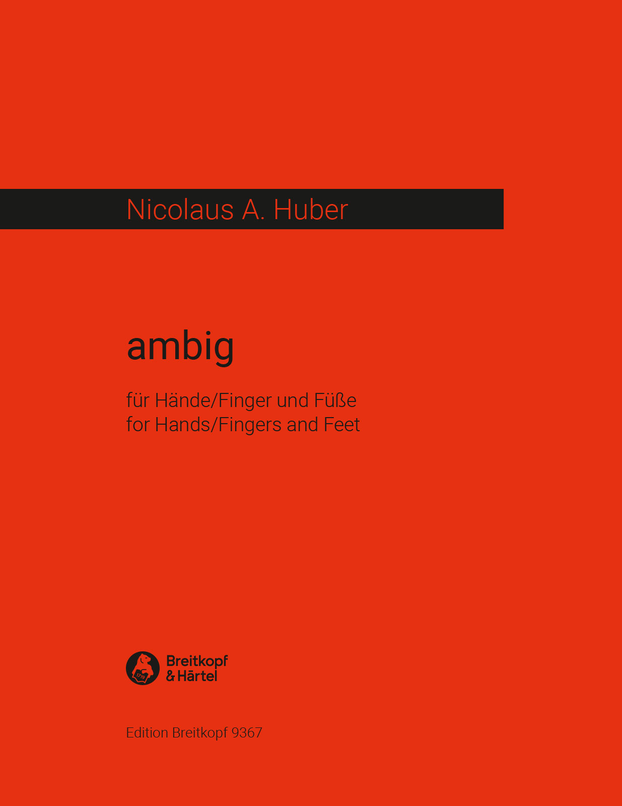 Nicolaus A. Huber - ambig - Cover