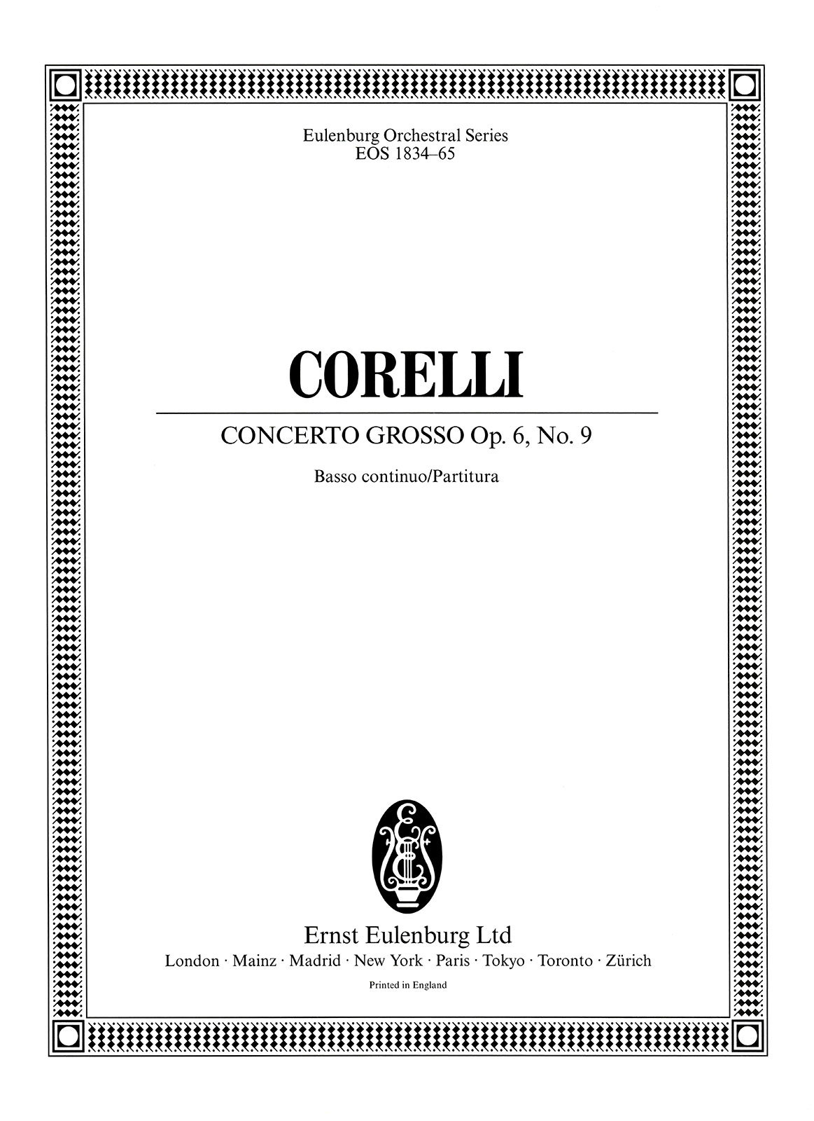 Arcangelo Corelli - Concerto grosso op. 6 Nr. 9 F-dur - Cover