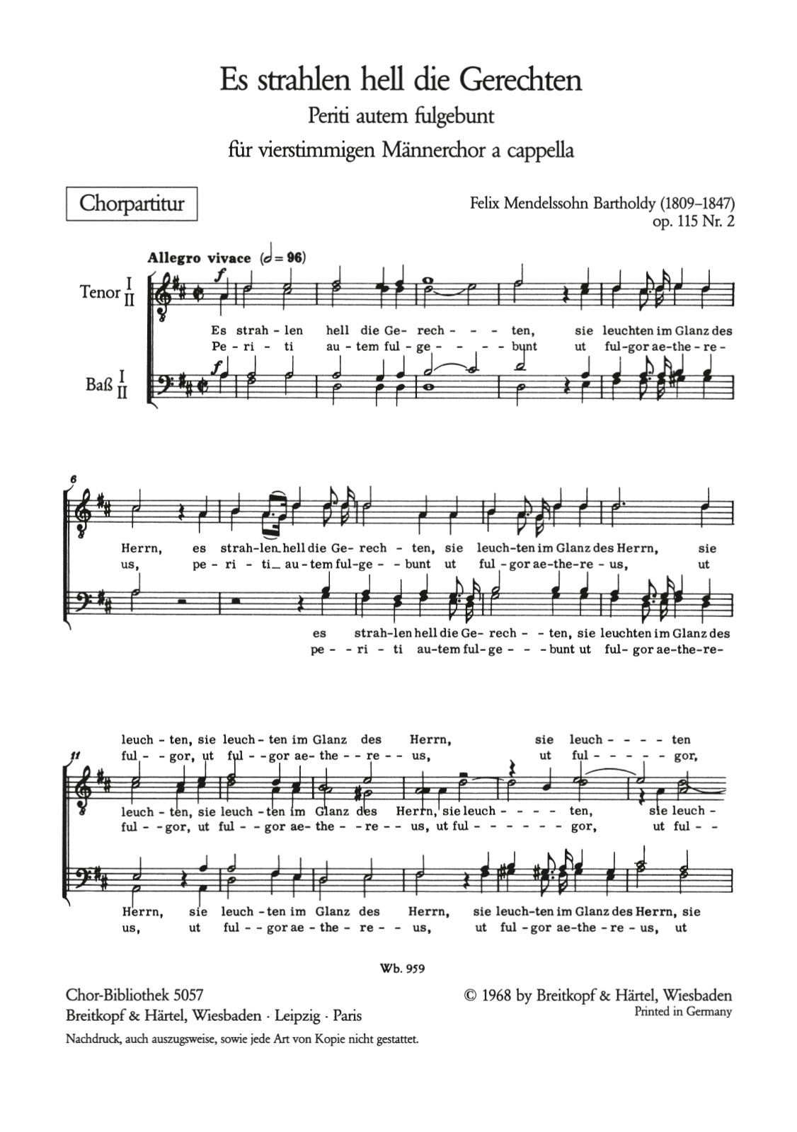 ChB 5057 - 2 Sacred Choruses [Op. 115] - Cover
