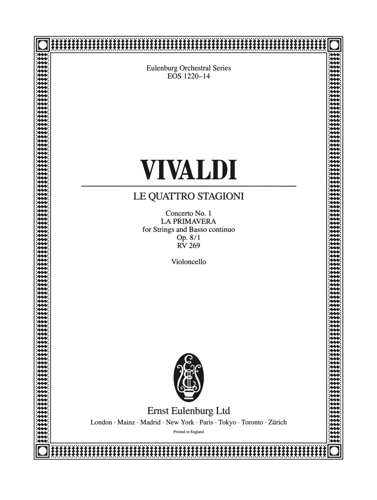 EOS 1220-26 - Le quattro stagioni (The four seasons) Op. 8/1 RV 269 - Cover