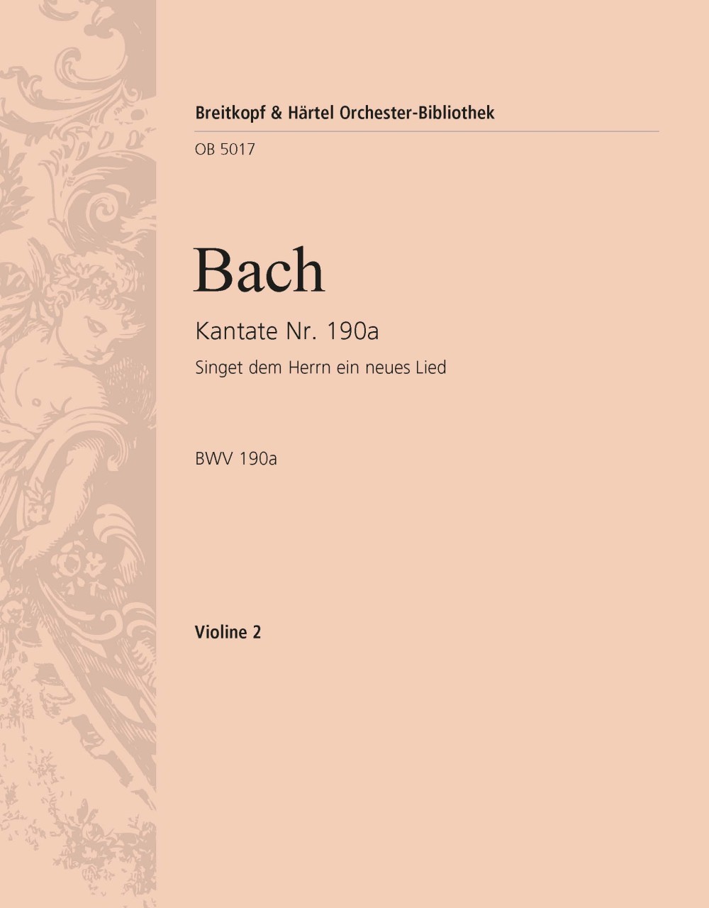 OB 5017-16 - Cantata BWV 190a “Sing ye the Lord a joyful song” - Cover