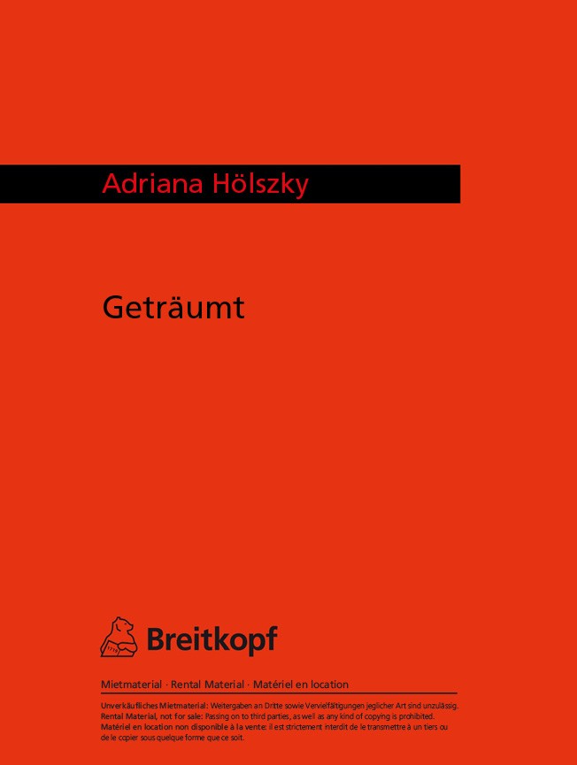 Adriana Hölszky - Geträumt - Cover