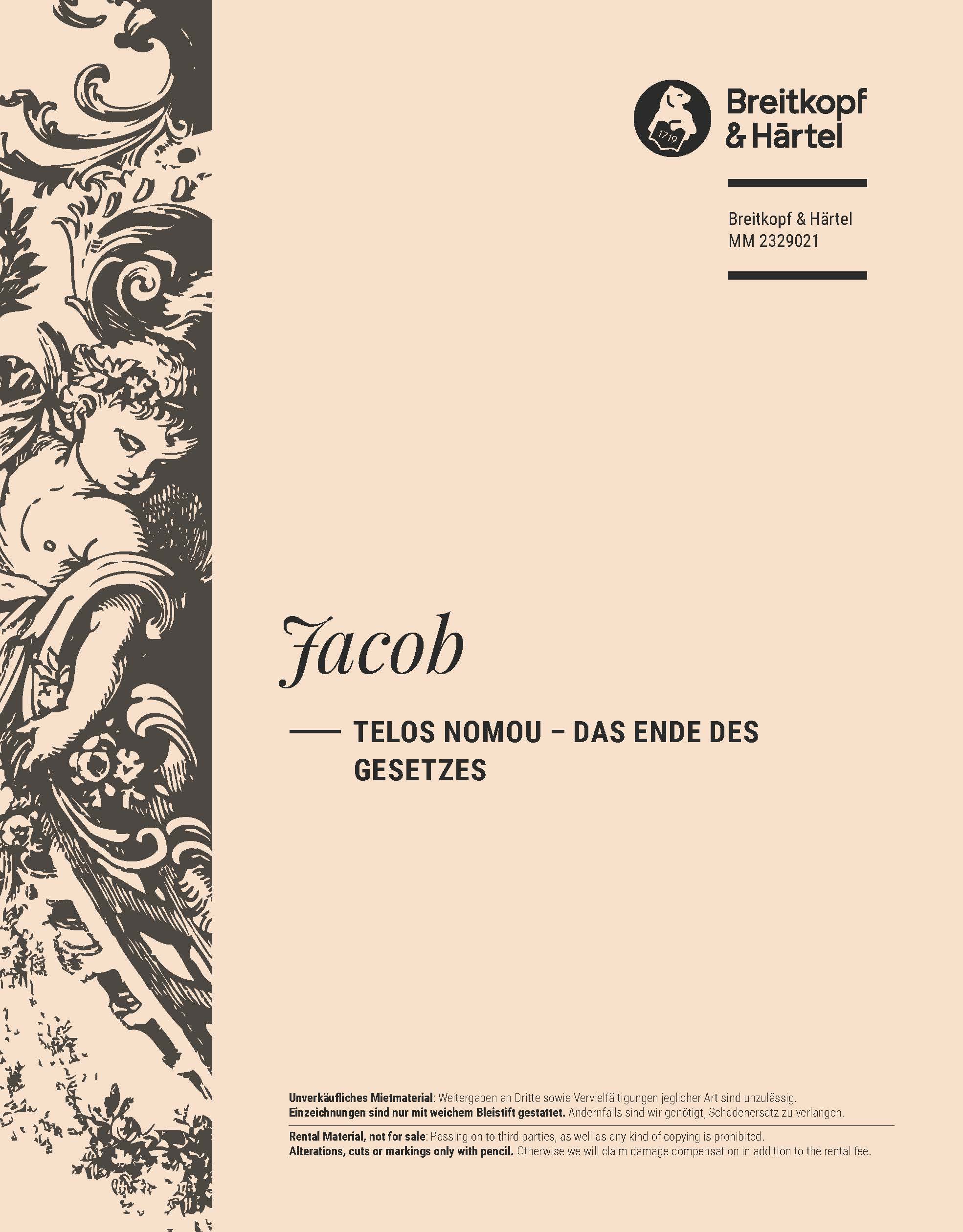 Werner Jacob - Telos Nomou – Das Ende des Gesetzes - Cover