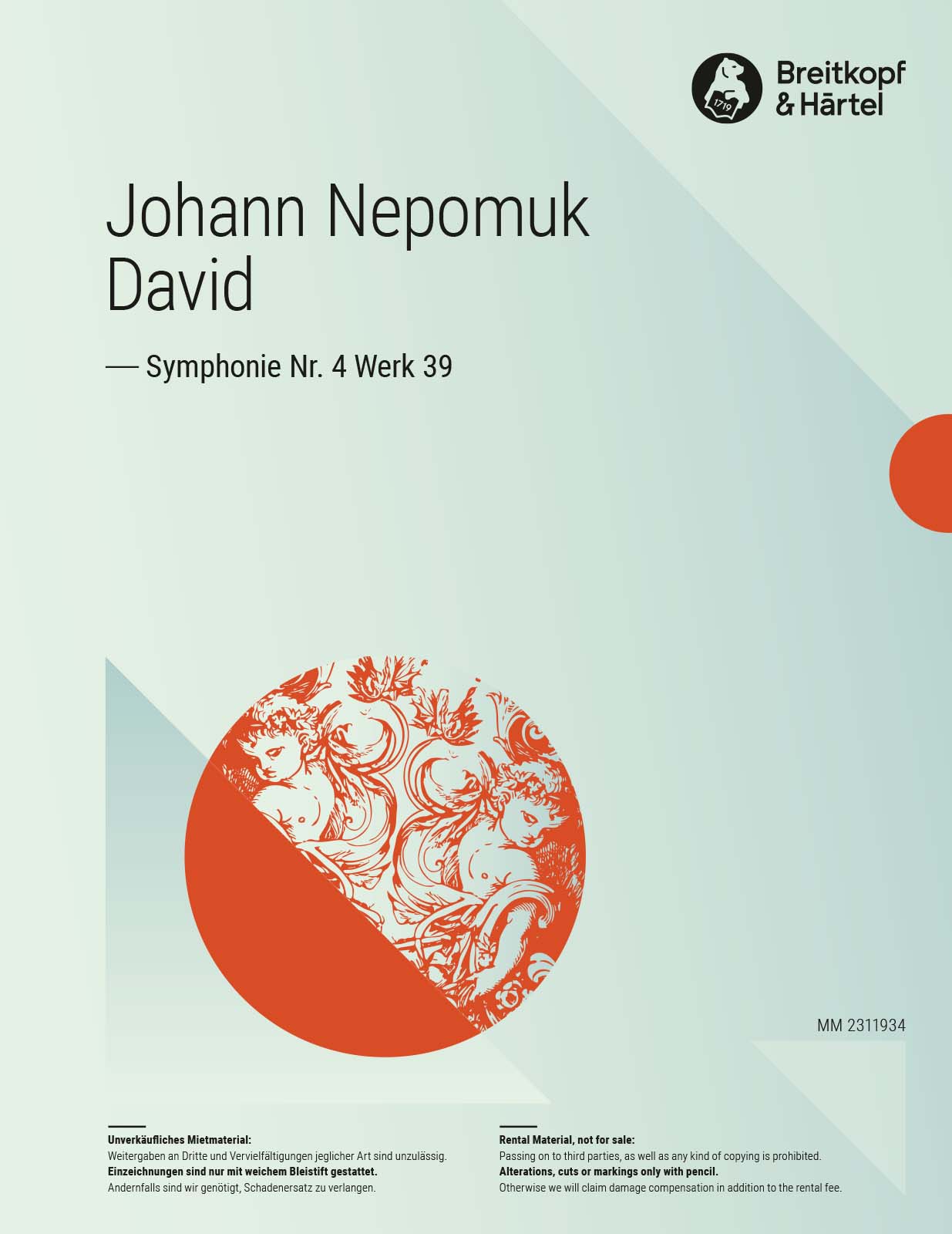 Johann Nepomuk David - Symphonie Nr. 4 Werk 39 - Cover