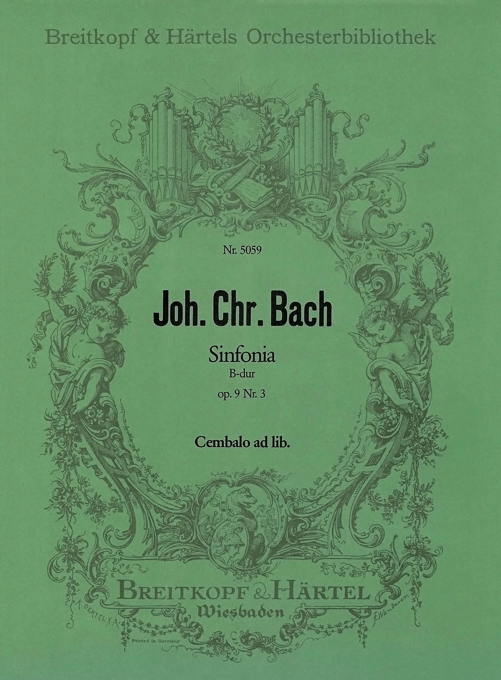 OB 5059-12 - Sinfonia in B flat major Op. 9 No. 3 - Cover