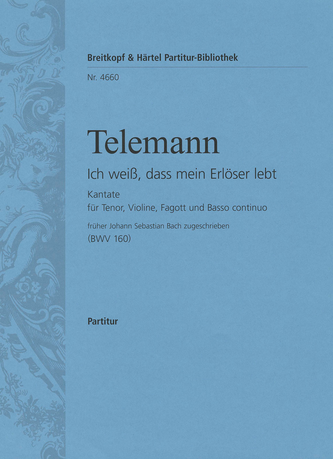 PB 4660 - „Ich weiß, dass mein Erlöser lebt“ TWV 1:877 - Cover