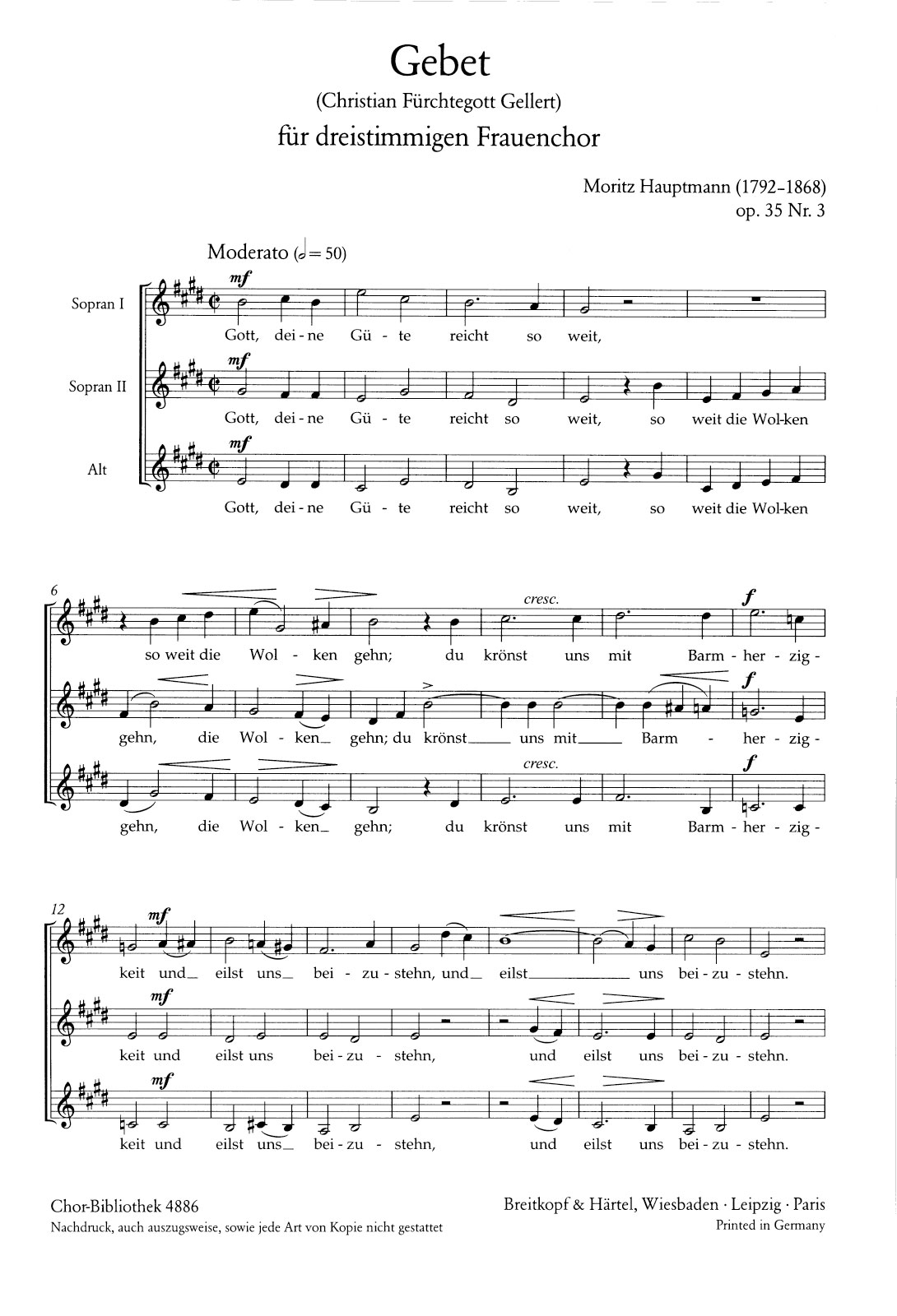 Moritz Hauptmann - Gebet op. 35/3 - Cover