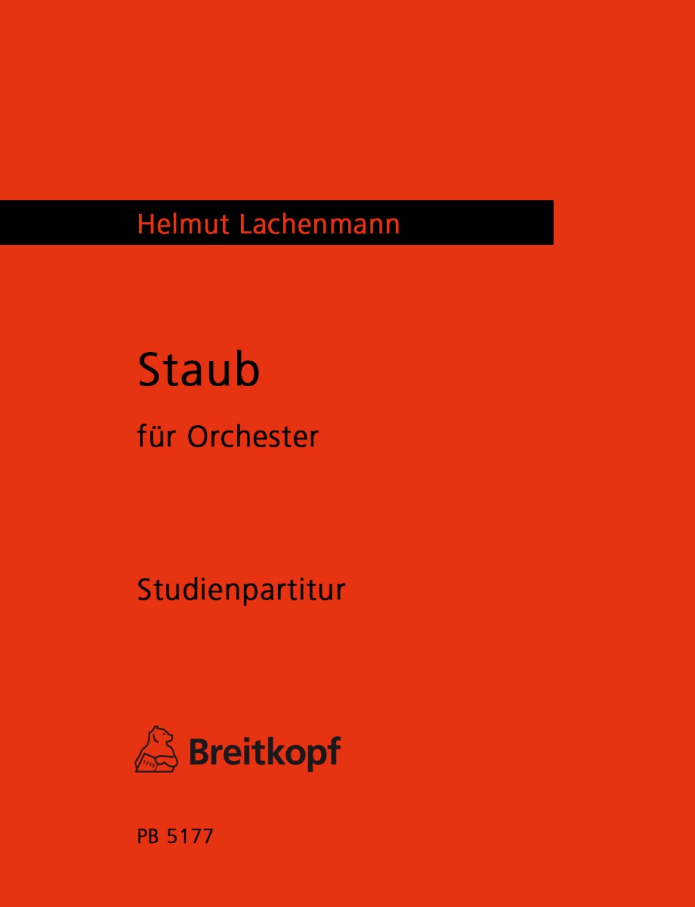 Helmut Lachenmann - Staub - Cover