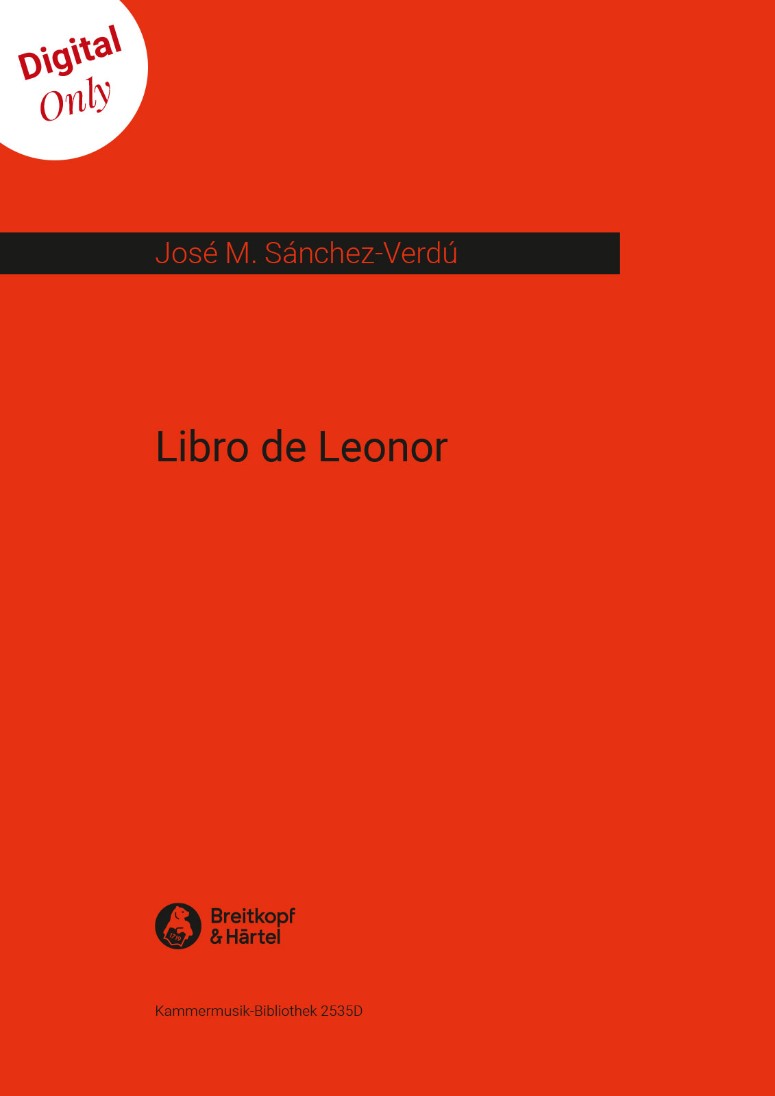 José M. Sánchez-Verdú - Libro de Leonor - Cover