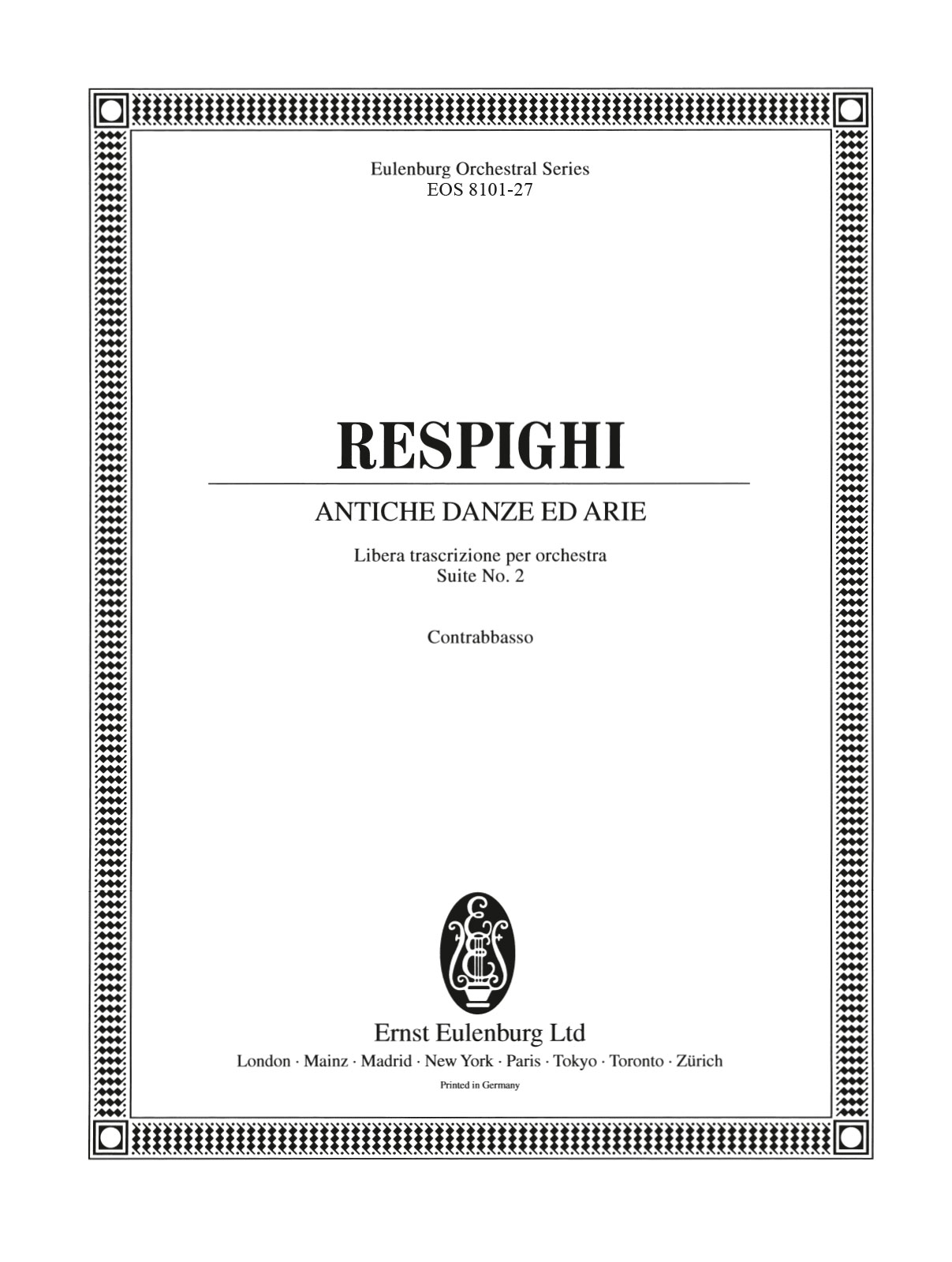 EOS 8101-27 - Antiche Danze ed Arie - Cover