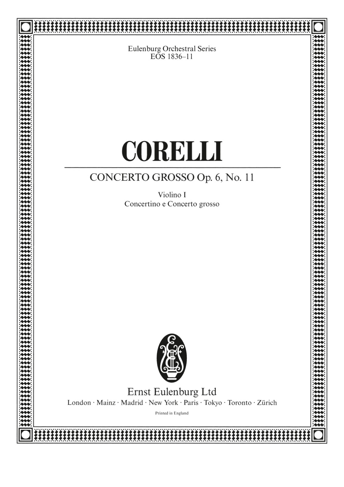 EOS 1836-15 - Concerto grosso op. 6 Nr. 11 B-dur - Cover