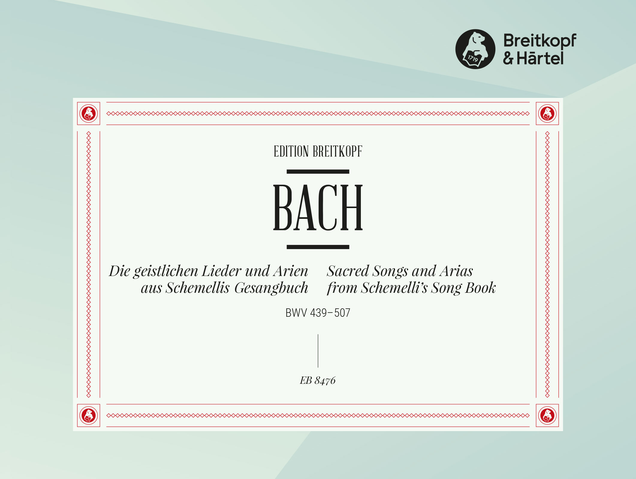 Johann Sebastian Bach - Die geistlichen Lieder und Arien aus Schemellis Gesangbuch - Cover